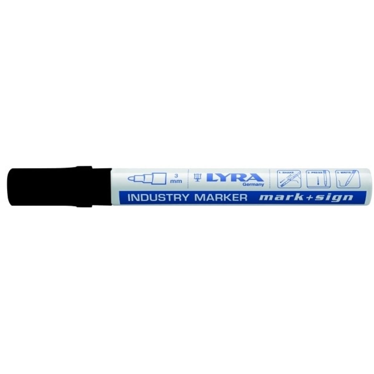 Lyra Industri Marker 4040, 3 mm Sort