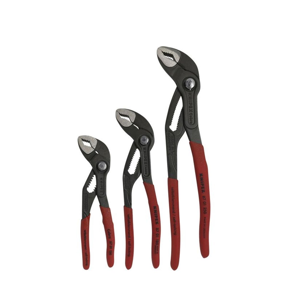 Knipex Cobra vandpumpetangsæt 3 dele