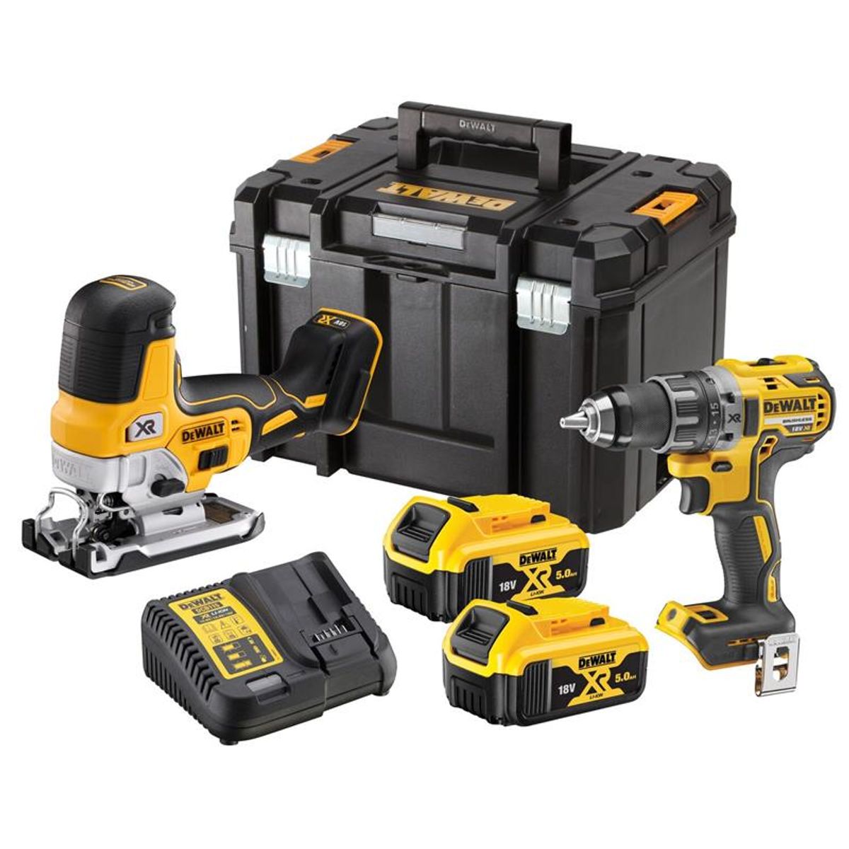 DEWALT 18V DCD791 & DCS3352 x 5Ah batteri