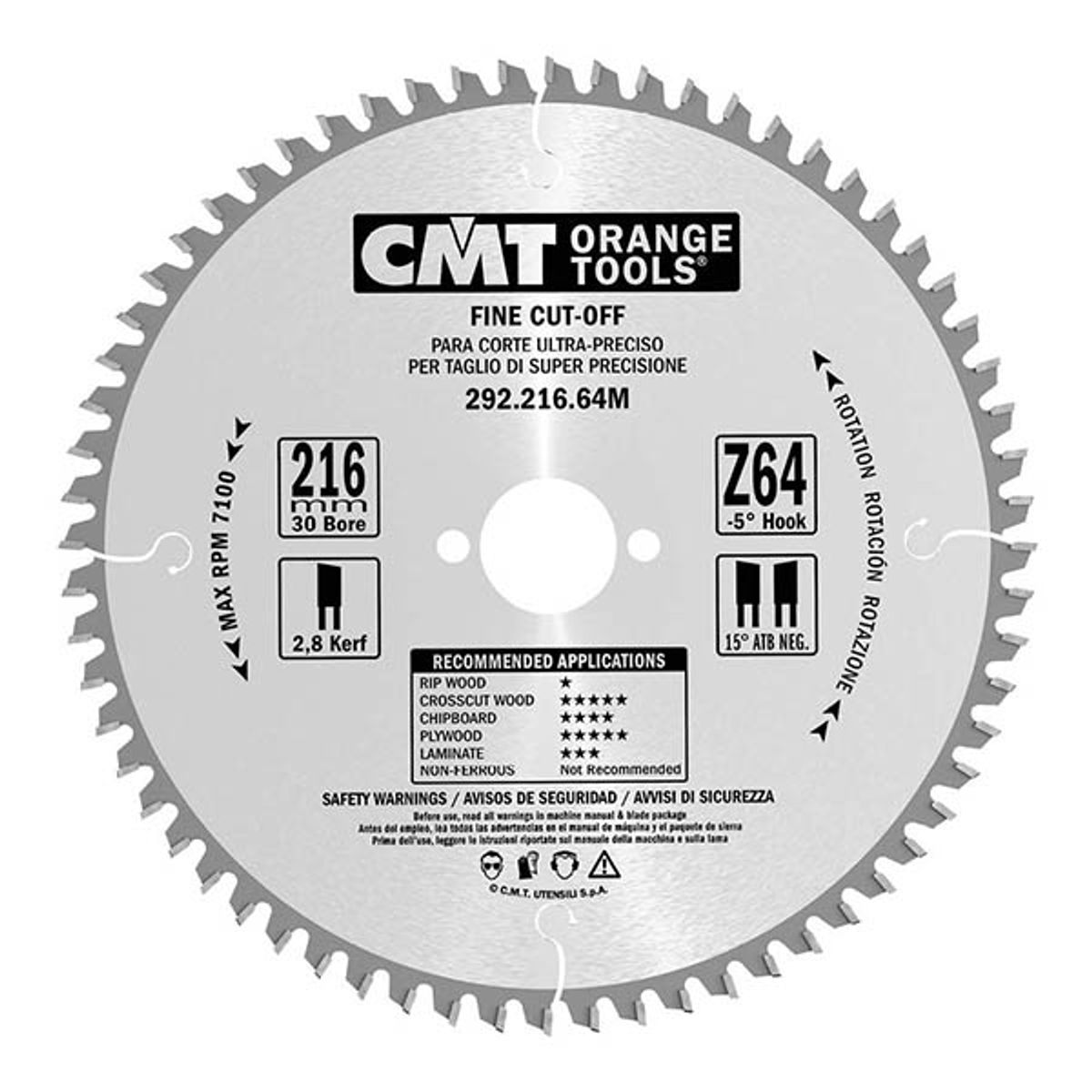 CMT Klinge 184x2,6x16 Z40 W