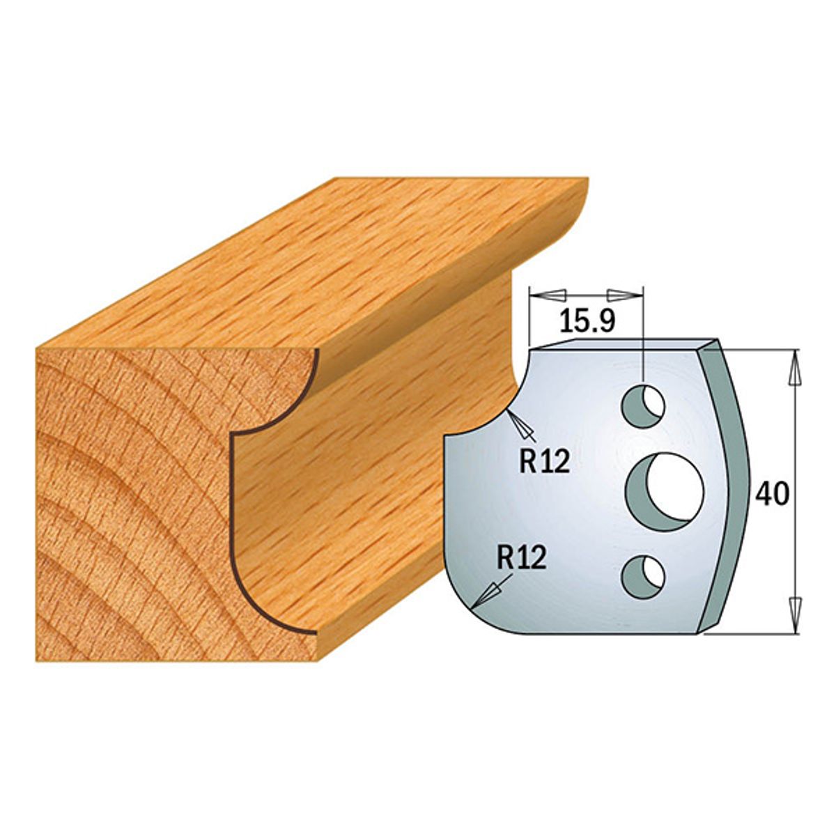 CMT Profilknive sæt 40mm nr. 176