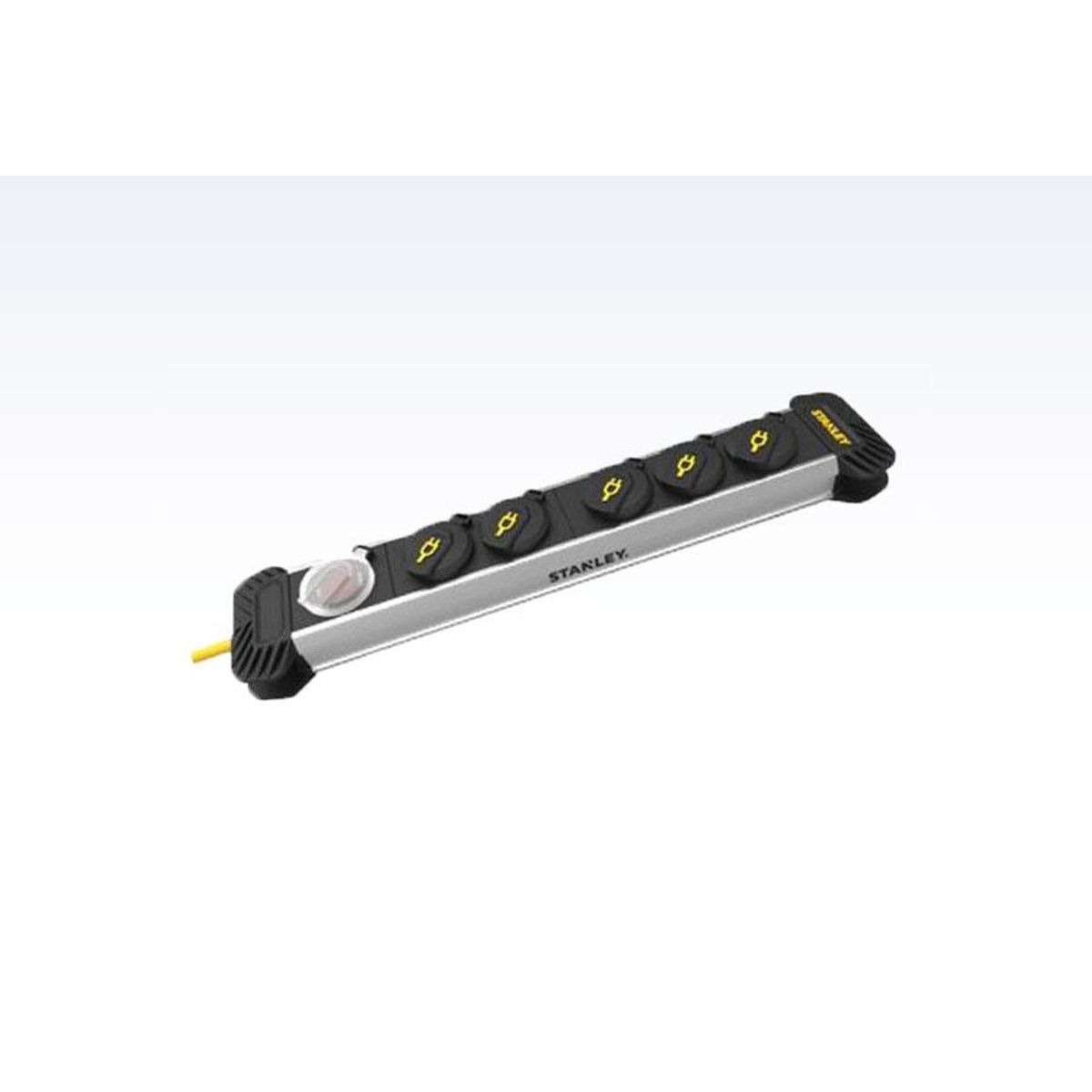 Stanley Stikdåse 5-stik m. 4 m ledning