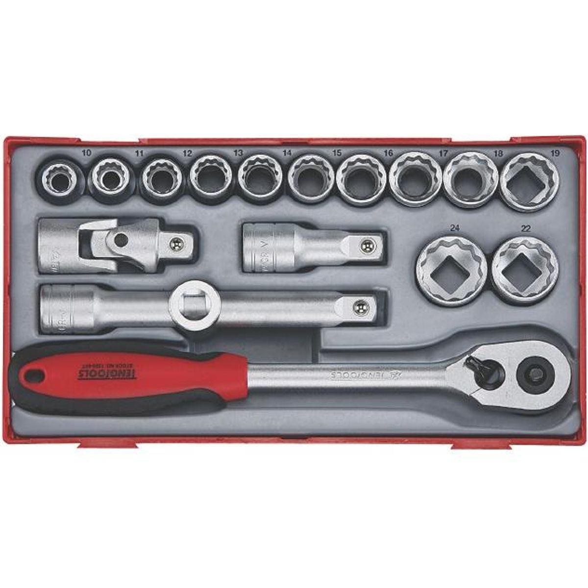 Teng Tools Topnøglesæt ½" 17 dele TT1218-6