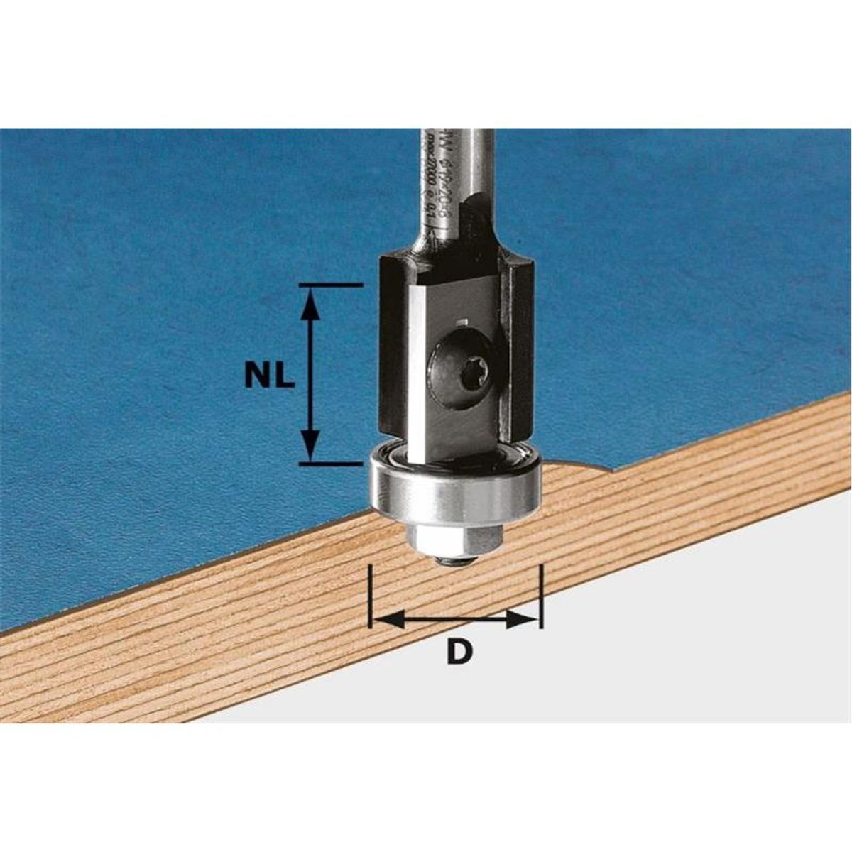 Festool Kantfræser HW med vendeplatter, skaft 8 mm HW S8 D19/20WM Z2