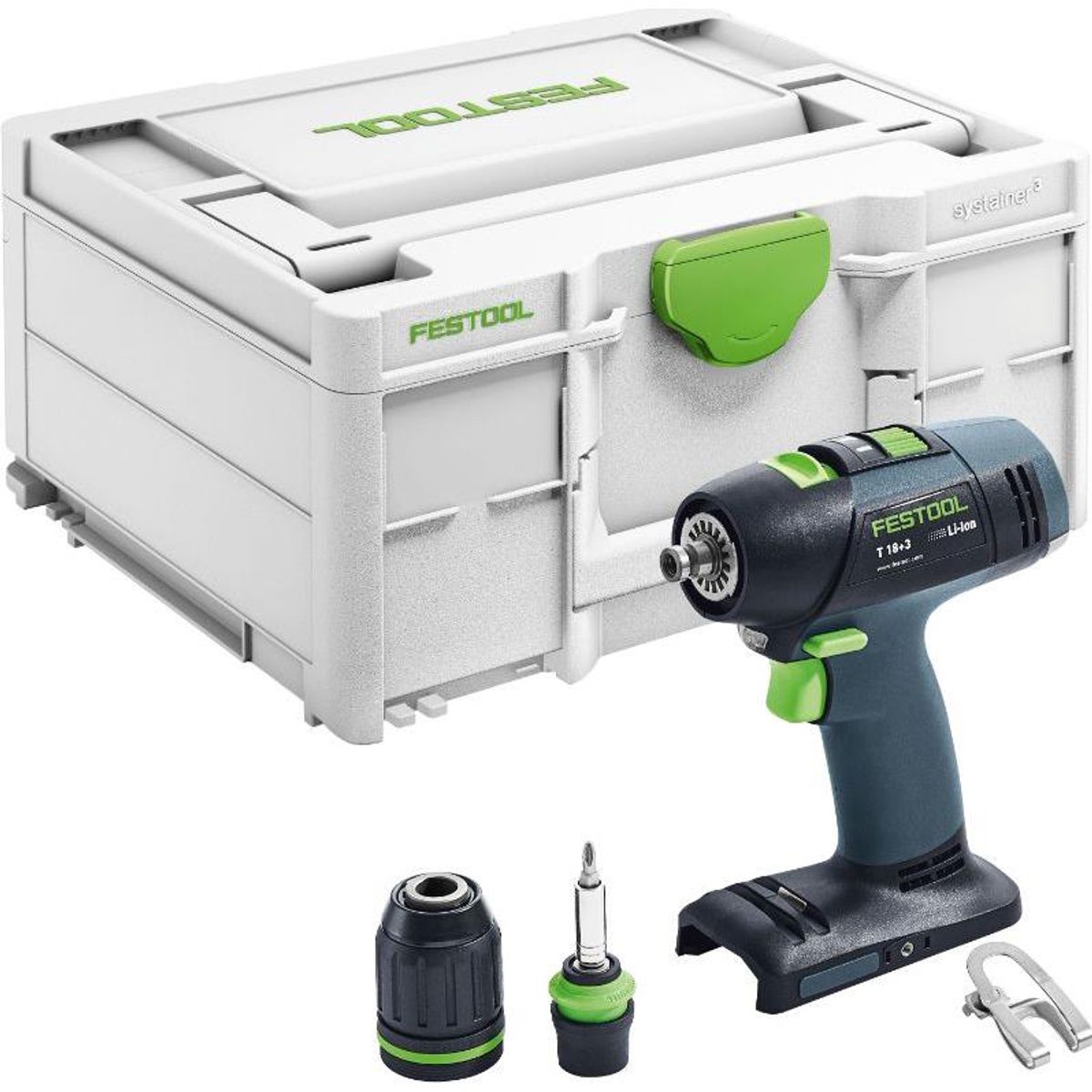 Festool akku bore-/skruemaskine T 18+3-Basic i Systainer3