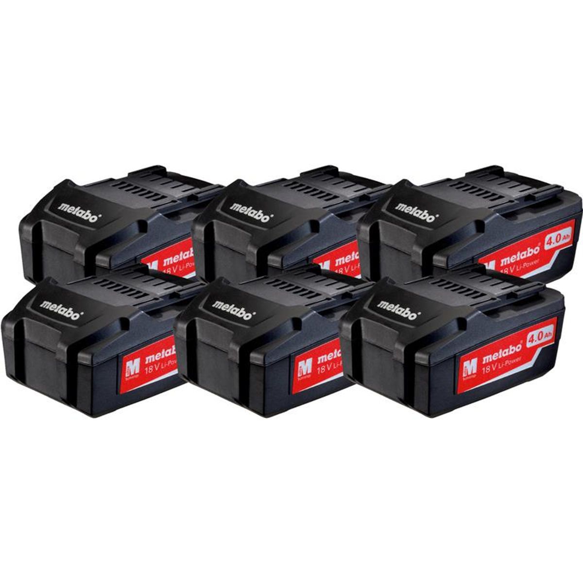 Metabo Batteri Basic Sæt 18V 6x4,0 Ah LI-POWER