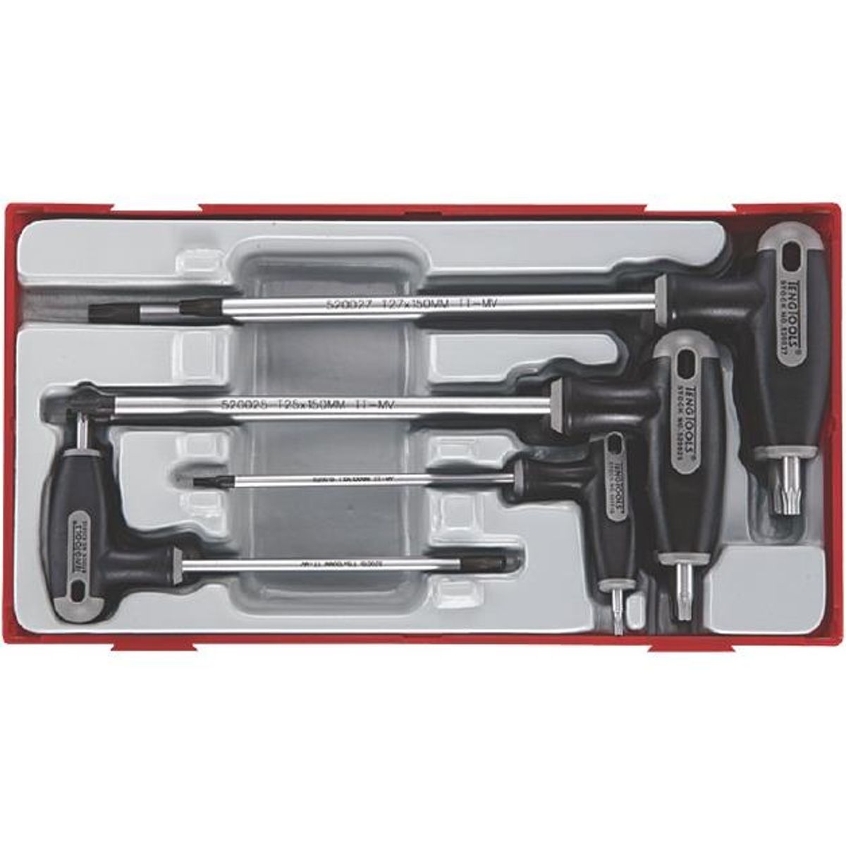 Teng Tools unbraconøglesæt torx med T-greb TTTX7 med 7 dele