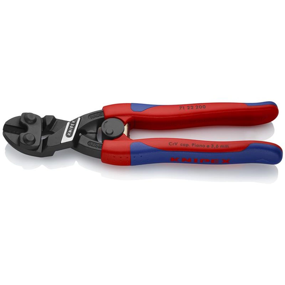 Knipex KNIPEX CoBolt ® Kompakt boltsaks sort atramenteret, med slanke flerkomponent-håndtag 200 mm