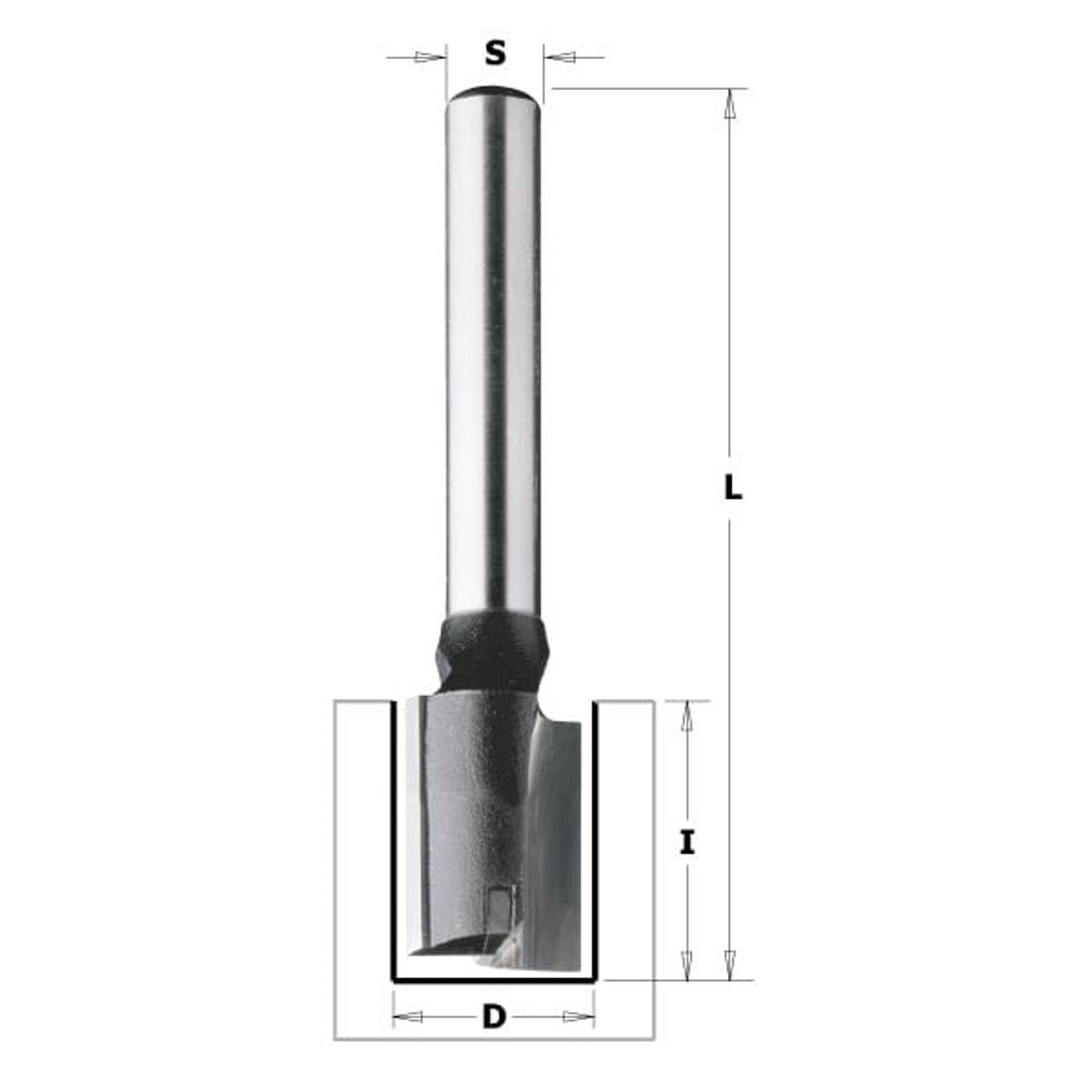 Overfræsebor HM 8x20/55 K8 C