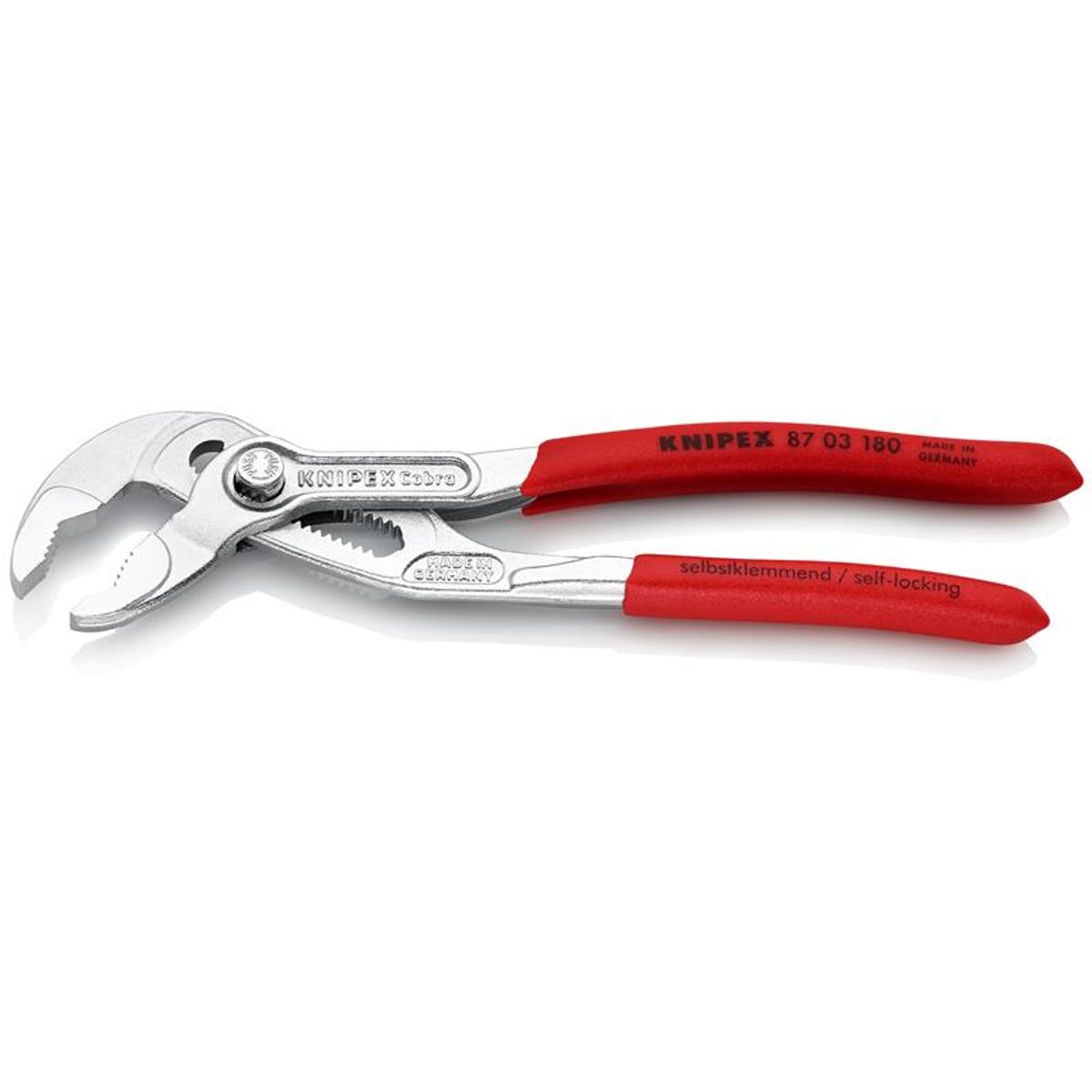 Knipex Cobra ® Hightech vandpumpetang forkromet, betrukket med skridhæmmende kunststof 180 mm