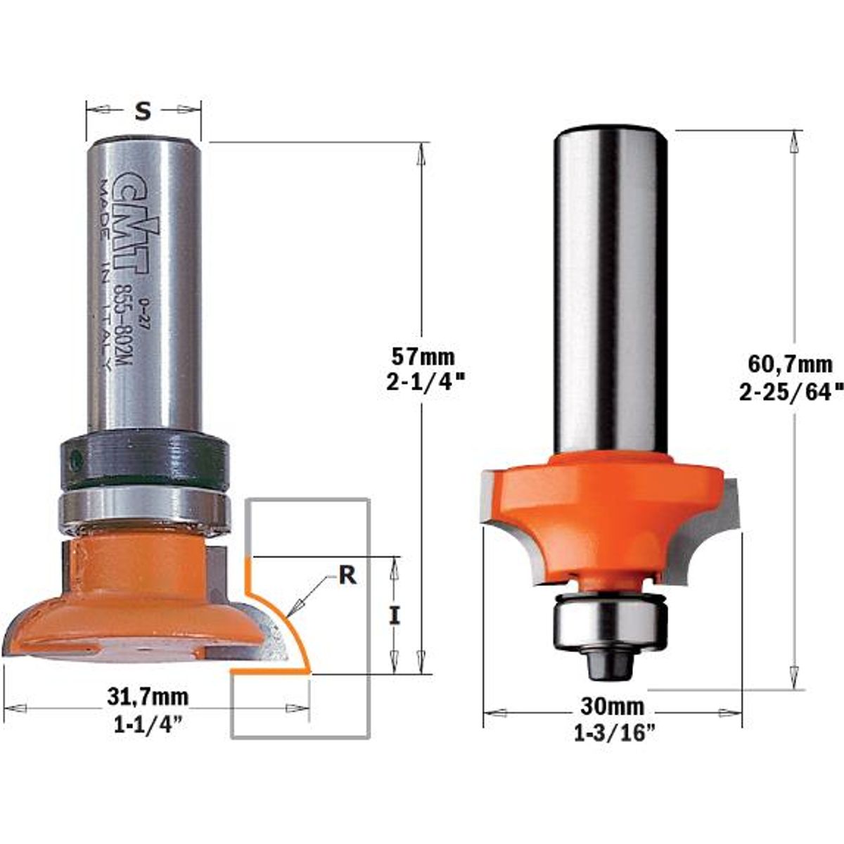 CMT Sæt profil/kontra 22,2 mm K8