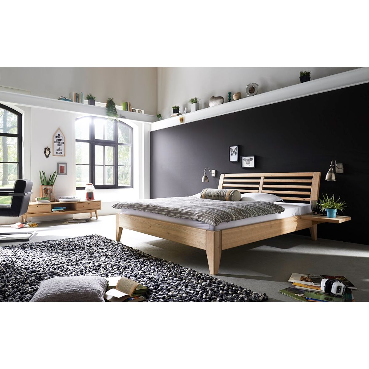 Tjørnbo - Easy Sleep sengeramme NR. 5 - 180x200 cm - Eg Olie - Inkl. madrasser og rammebund