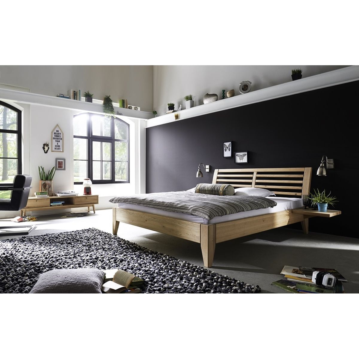 Tjørnbo - Easy Sleep sengeramme gavl NR. 5 - 120 x 200 cm (120x210/220 cm) - Egetræ / Kernebøg