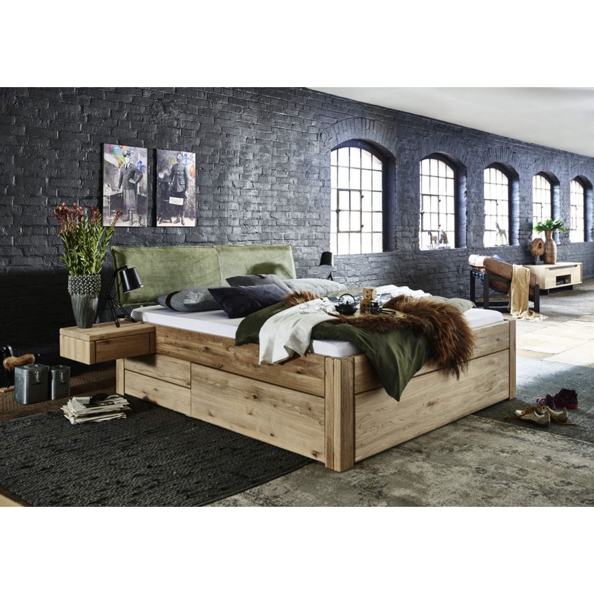 Tjørnbo - Easy Sleep skuffeseng gavl Nr7 - 160x200 cm - (160x210/220 cm) - Massiv Fyrretræ