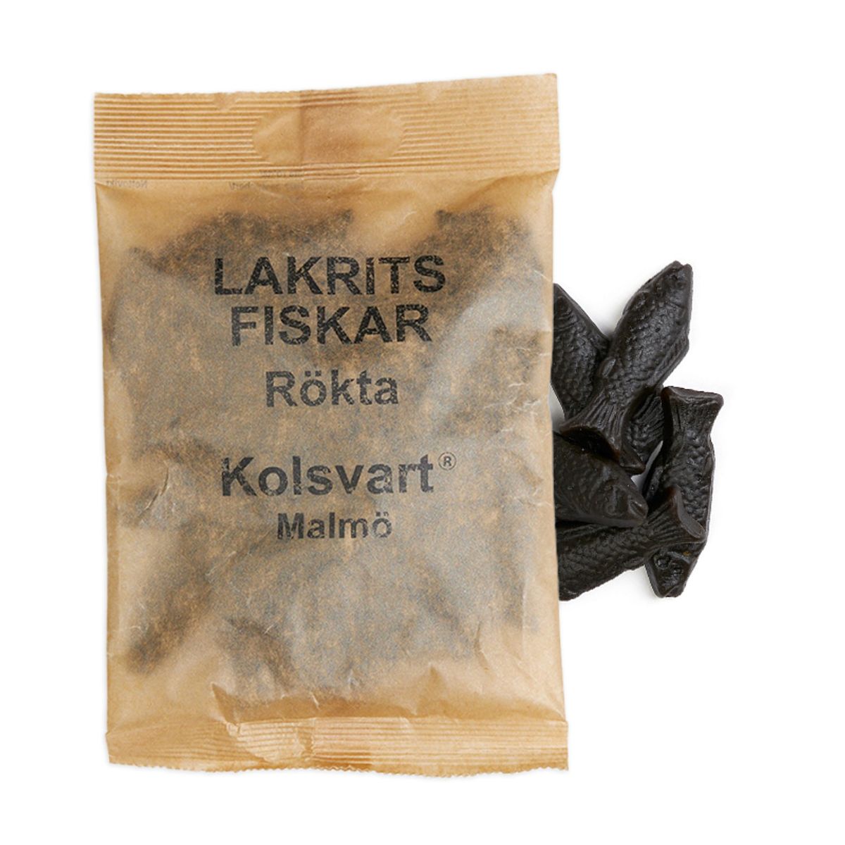 Kolsvart - Røgede salte lakridsfisk