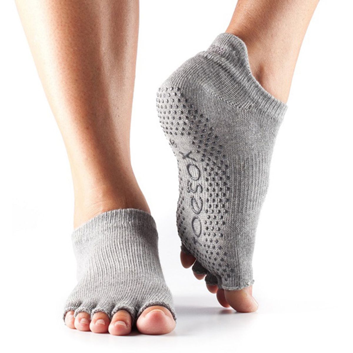 ToeSox Halftoe Lowrise Grip (Heather Grey - S)