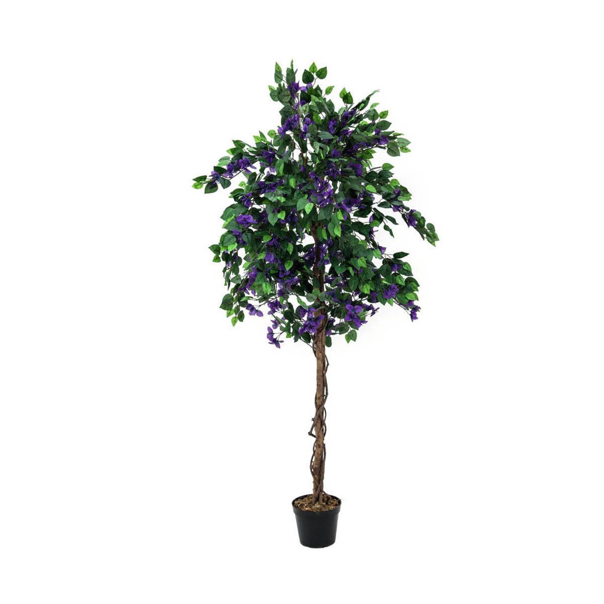 Bougainvillea kunsttræ 180 cm med lavendelfarvede blomster