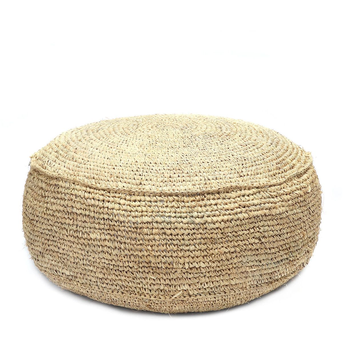 Raffia Flores Pouffe 60 cm natur