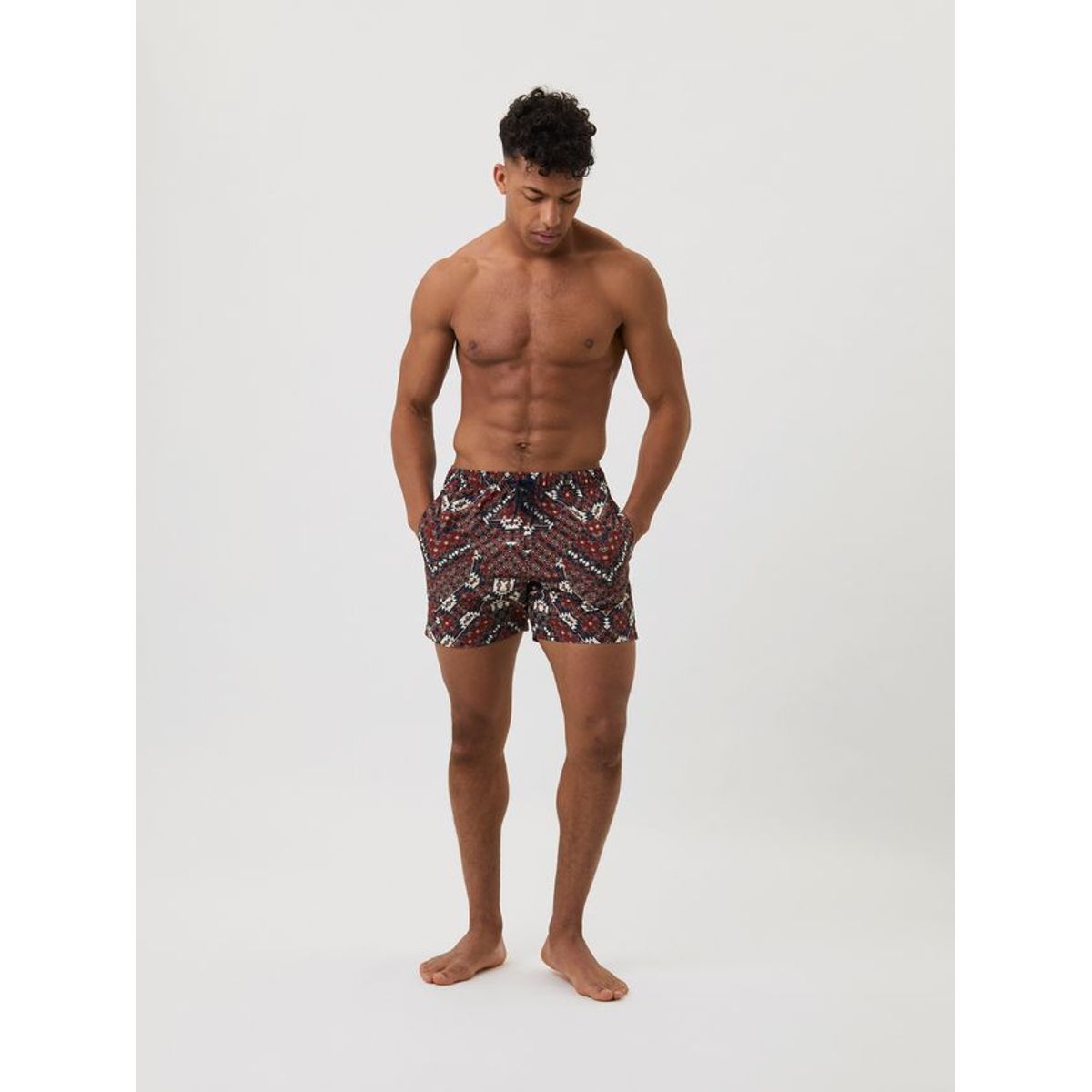 BORG PRINT SWIM SHORTS, BB SUMMER LEAFS