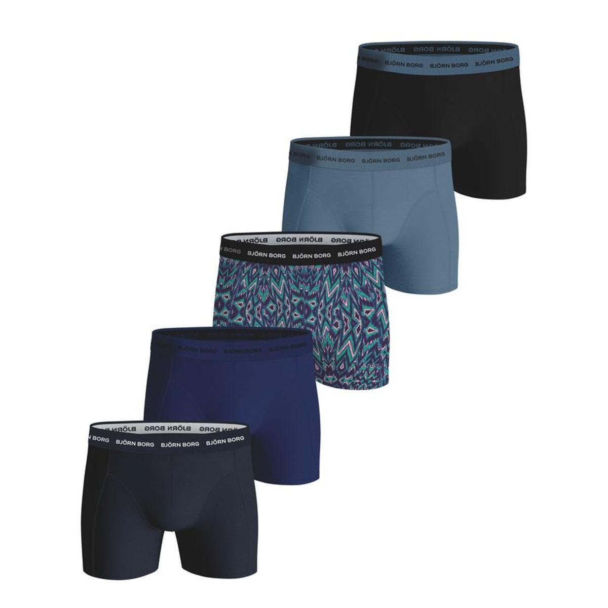 COTTON STRETCH BOXER 5p, MULTIPACK 6