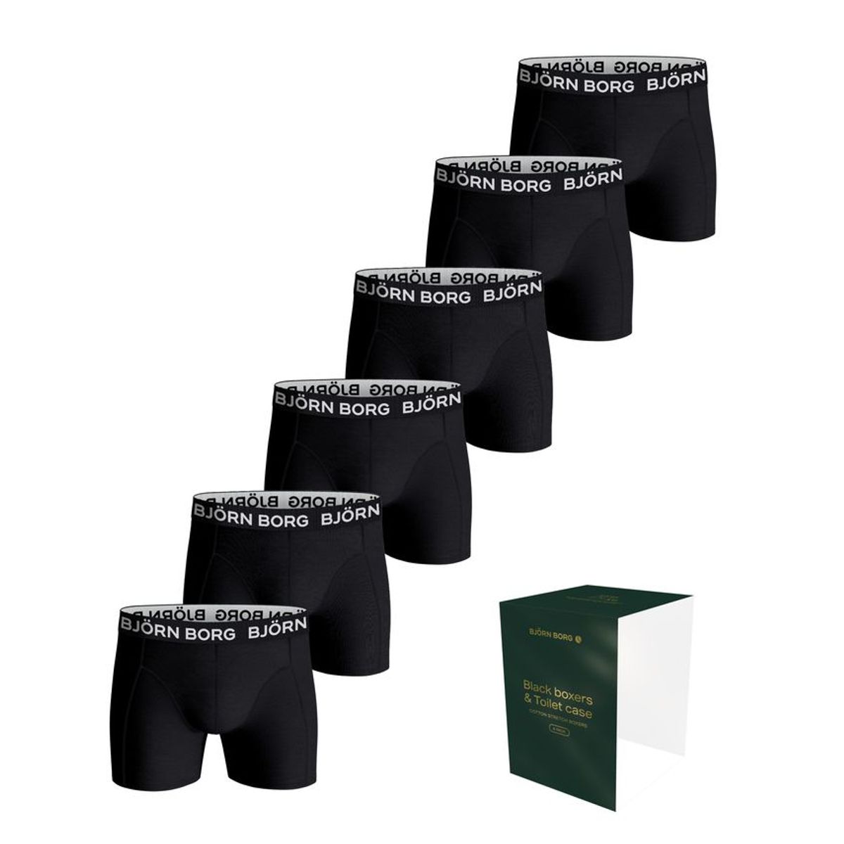 COTTON STRETCH BOXER + TOILET CASE 6p, MULTIPACK 1