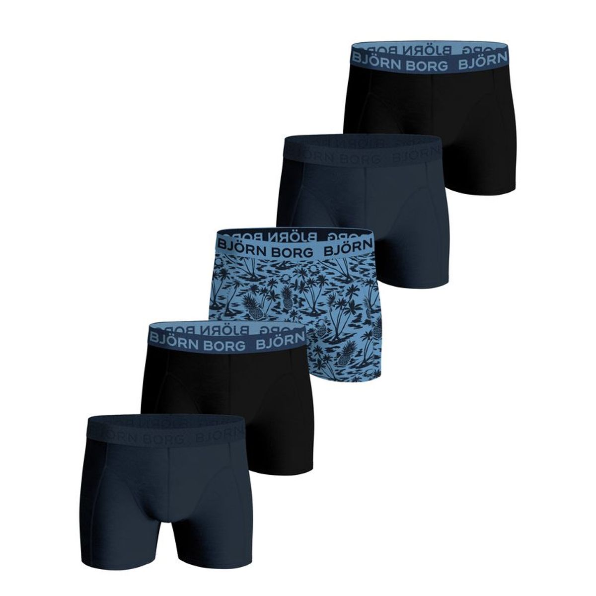 COTTON STRETCH BOXER 5p, MULTIPACK 6