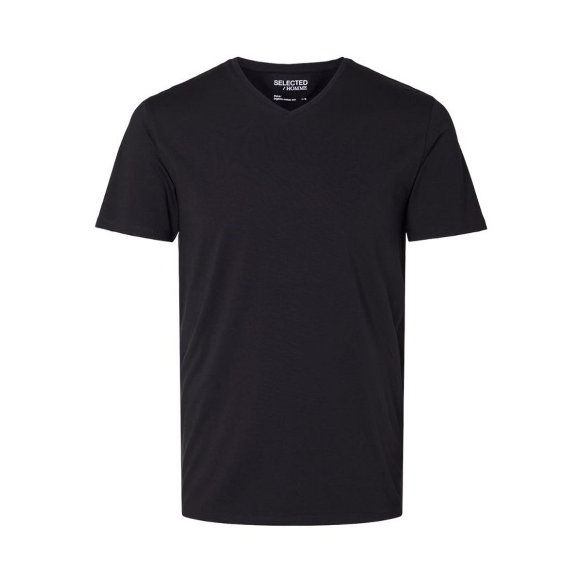 SLHNEWPIMA SS V-NECK TEE B NOO