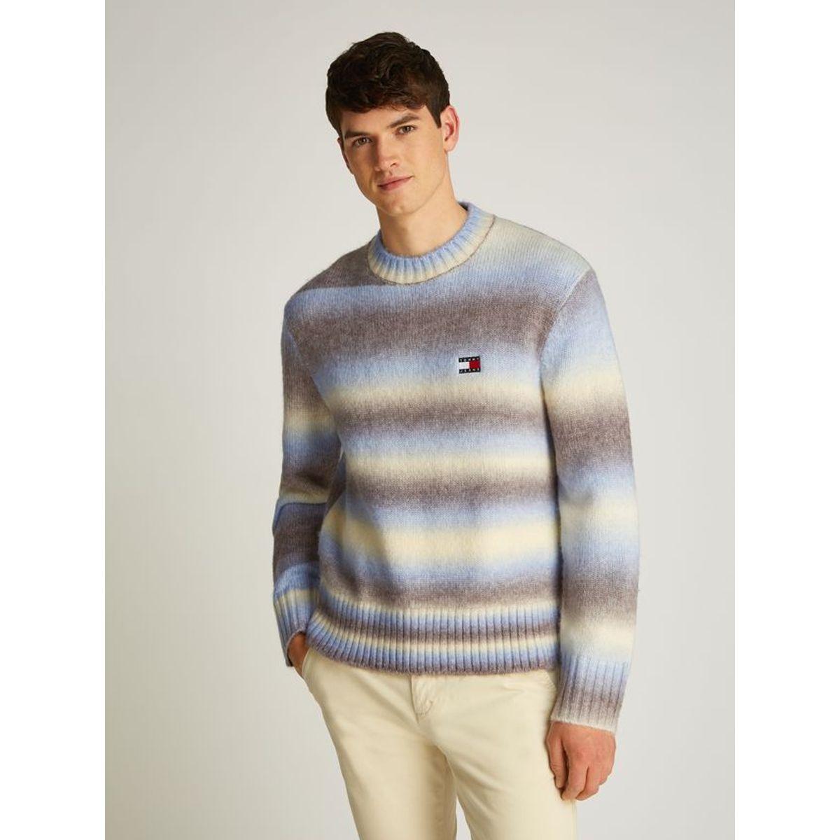 TJM REG OMBRE CNECK SWEATER