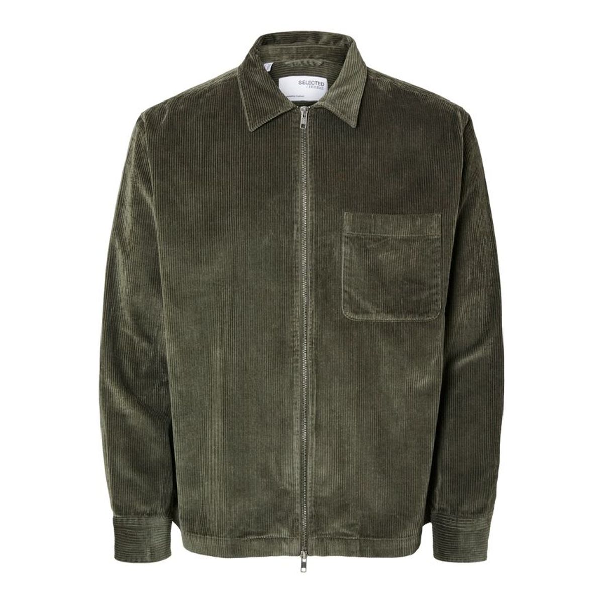 SLH-JAKE CORD OVERSHIRT LS ZIP NOOS