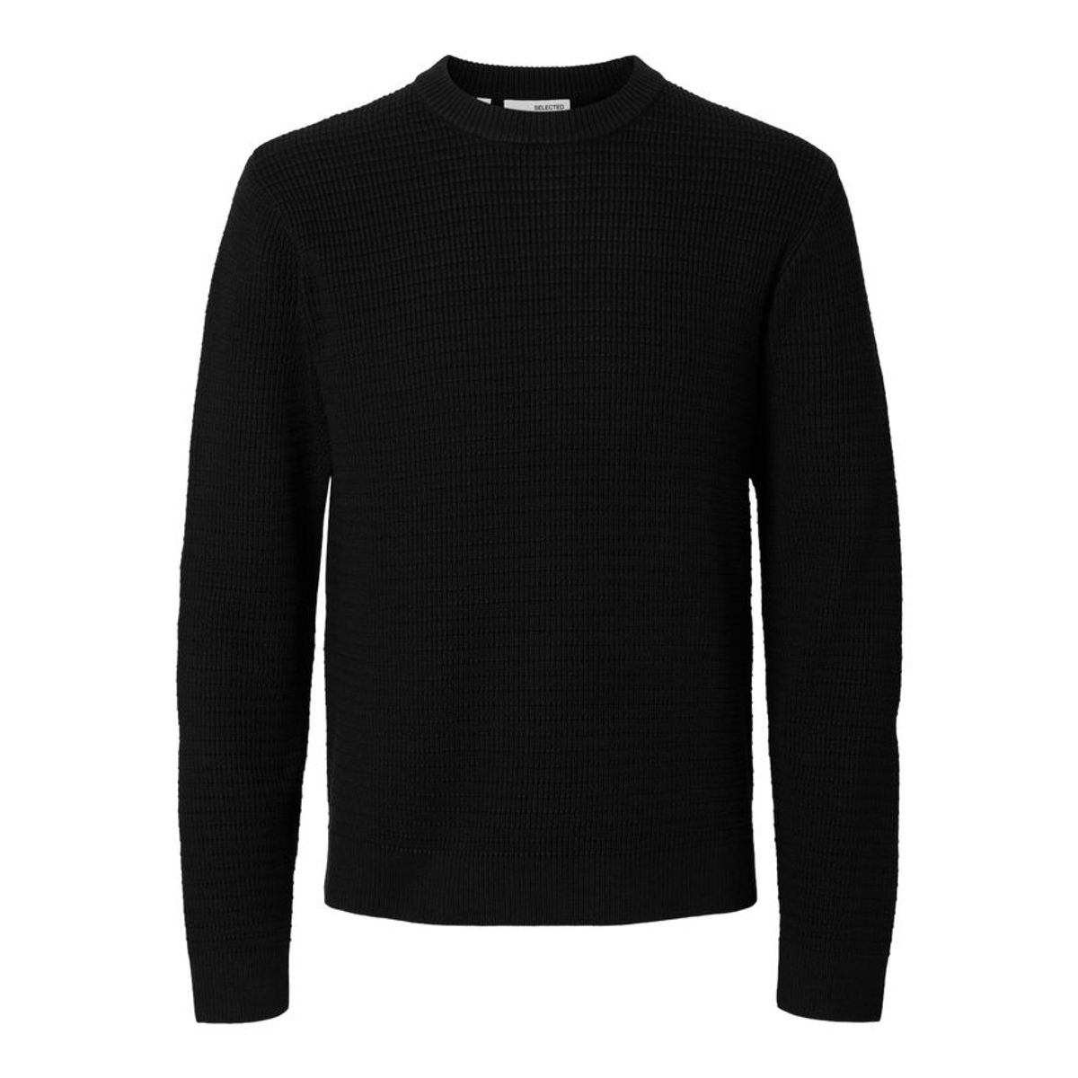 SLHTHEO LS KNIT STRUCTURE CREW NECK