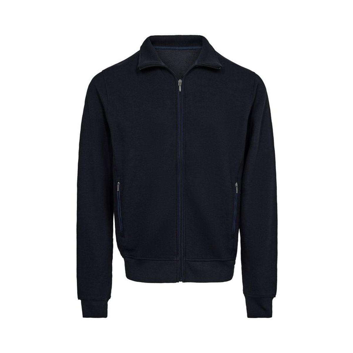 Full zip casual striktrøje