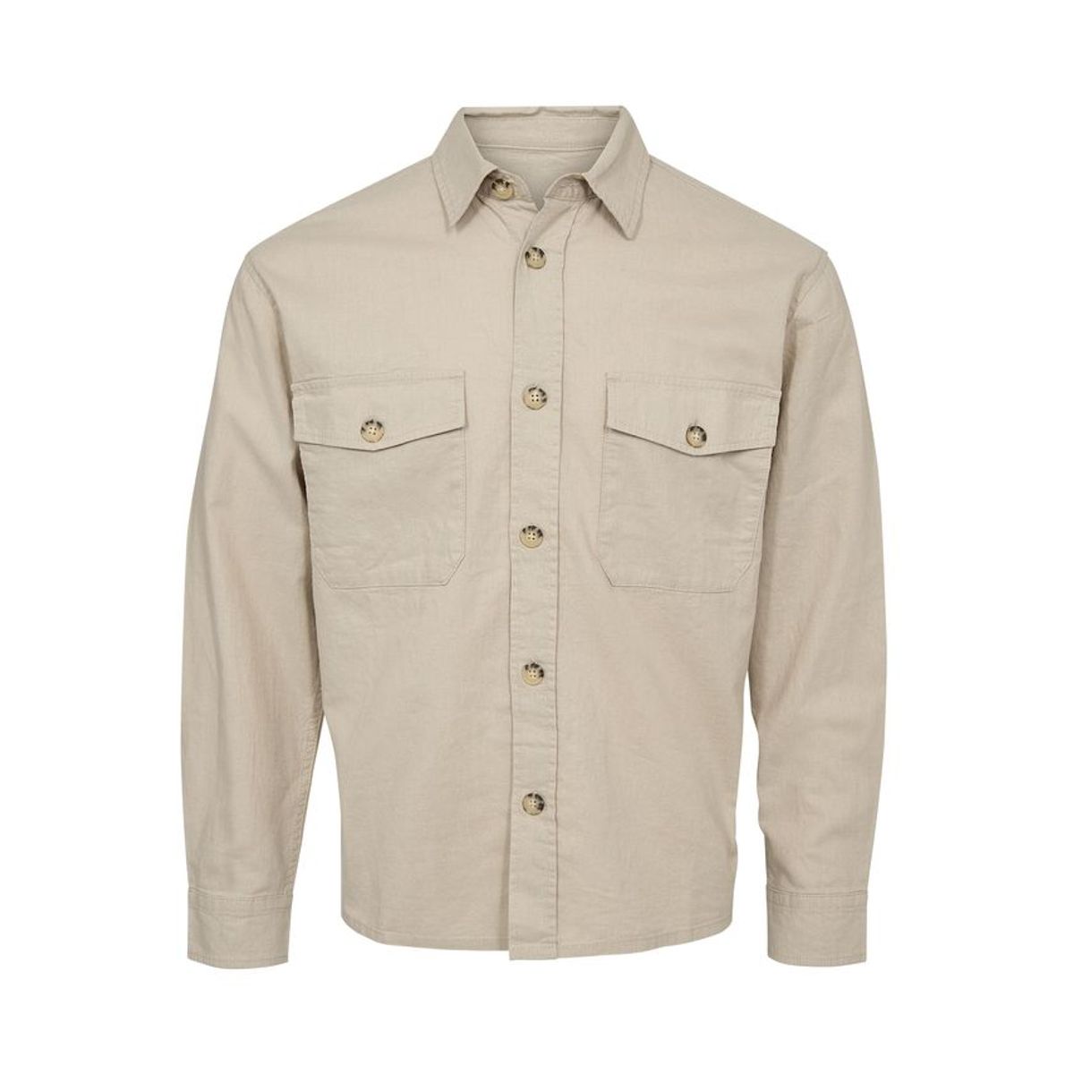 Linen overshirt modern fit