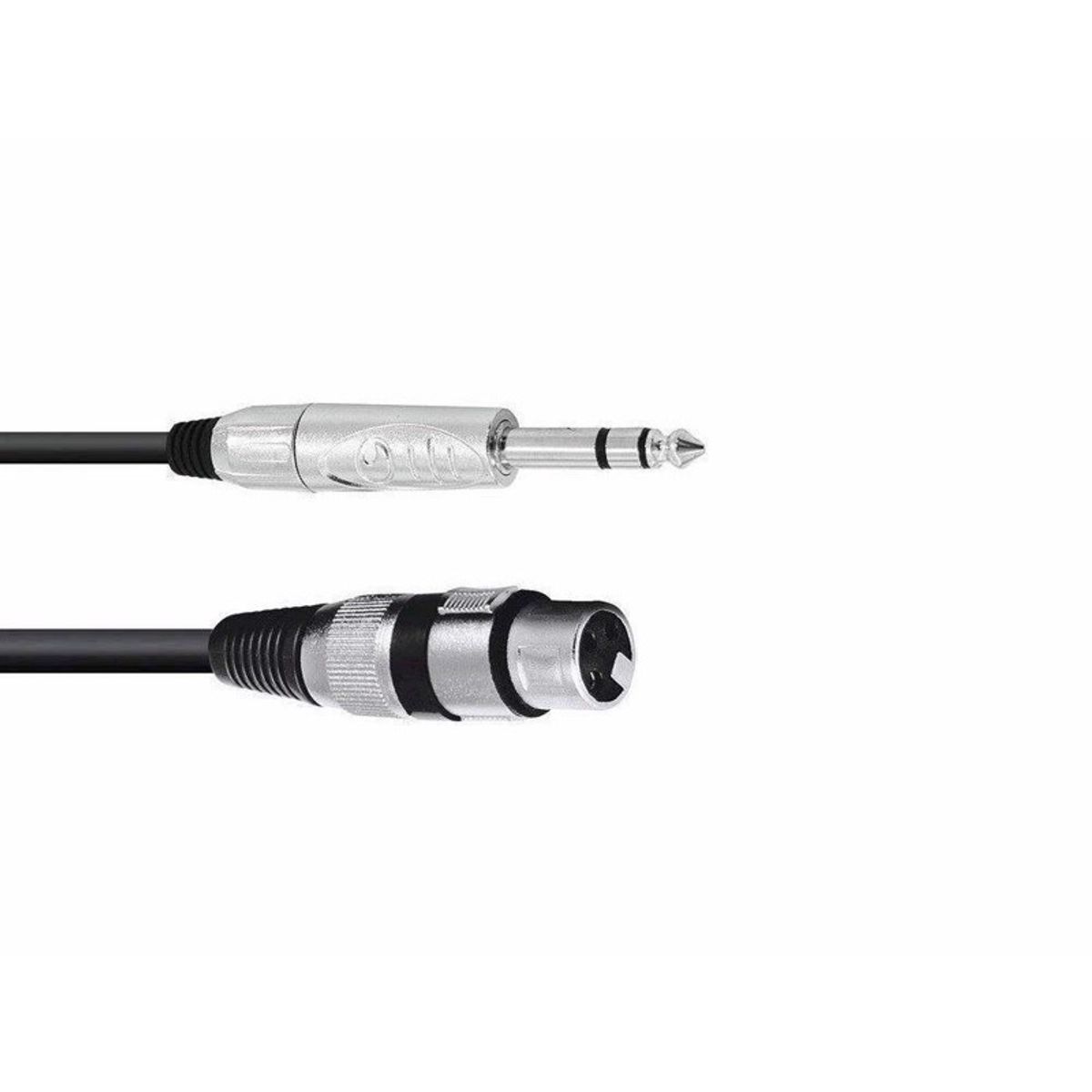 Adapterkabel XLR(F)/Jack stereo 2m bk