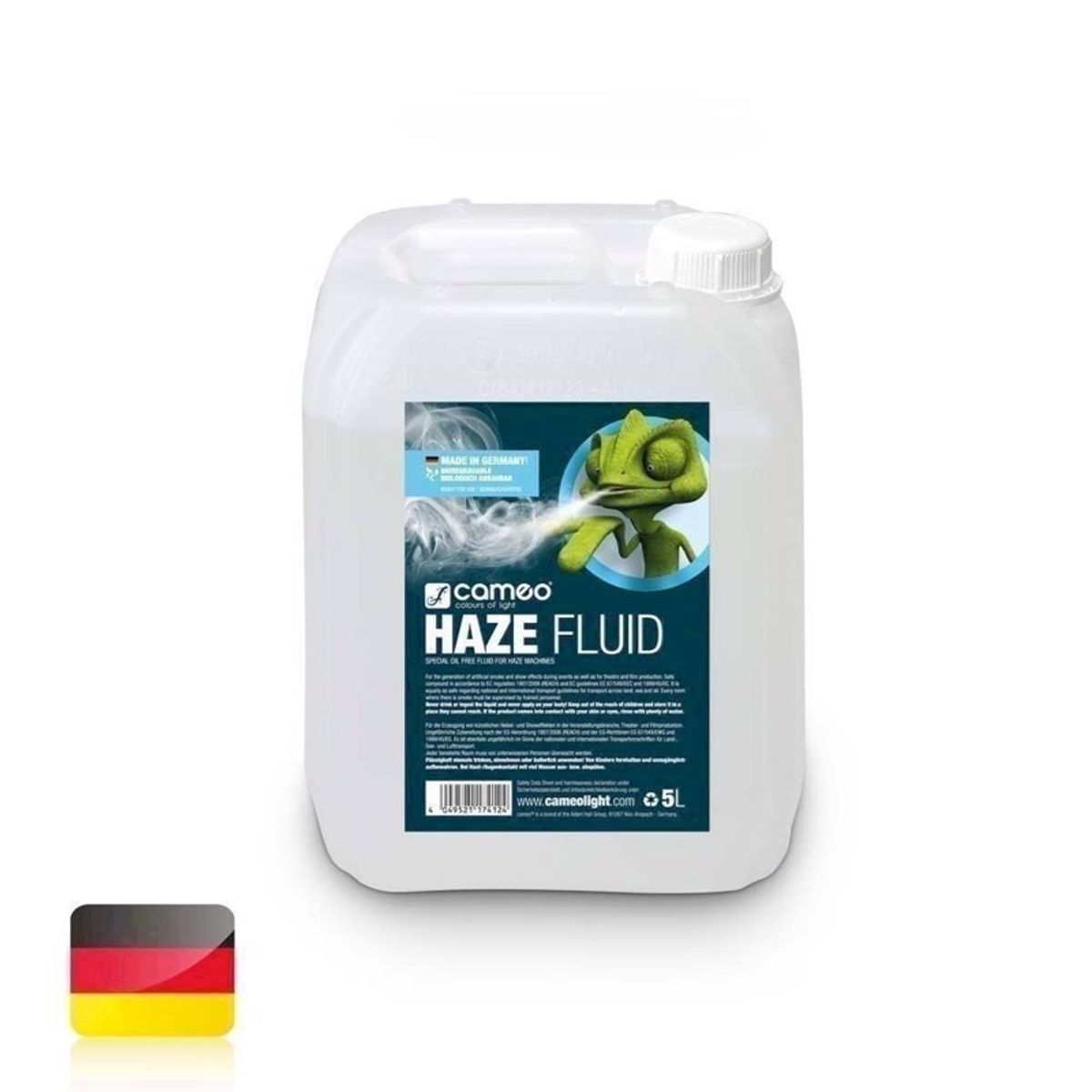 Cameo Haze væske. Tynd tåge og lang hængetid. Uden olie. 5 Liter