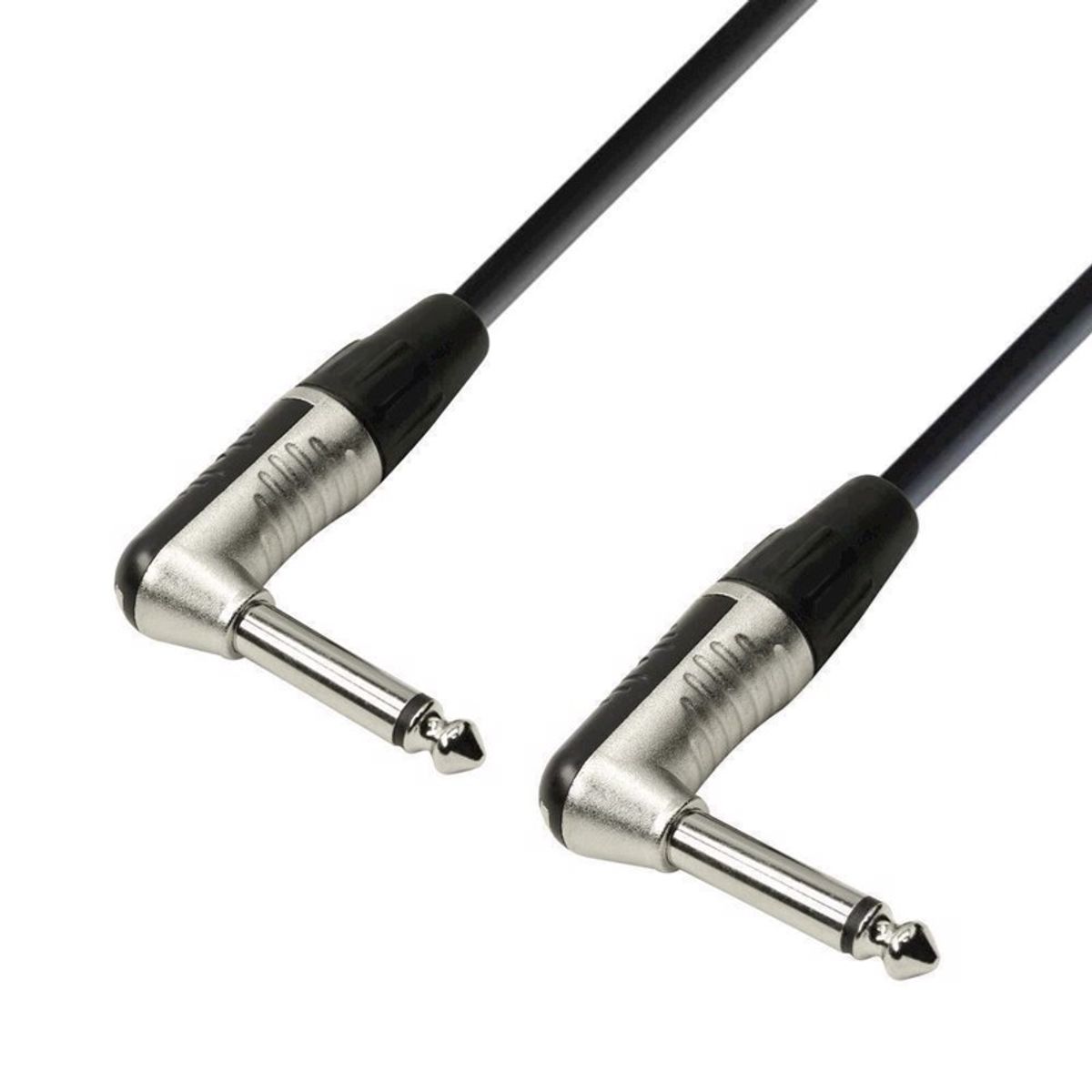 Instrument kabel. Jack-jack mono. Neutrik Rean. Vinkel stik. 0,6 m.