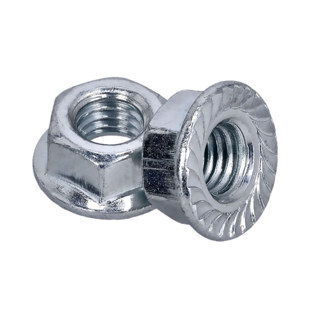 Nut M6 with Gear Rim, Galvanized Steel, self-locking - Adam Hall Hardware - 100 piece