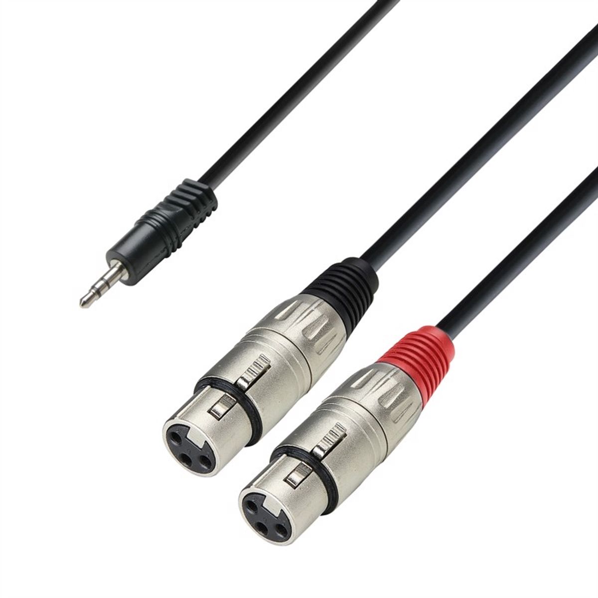 Adam Hall Cables K3 YWFF 0600 - Audio Cable 3.5 mm Jack Stereo to 2 x XLR Female, 6 m