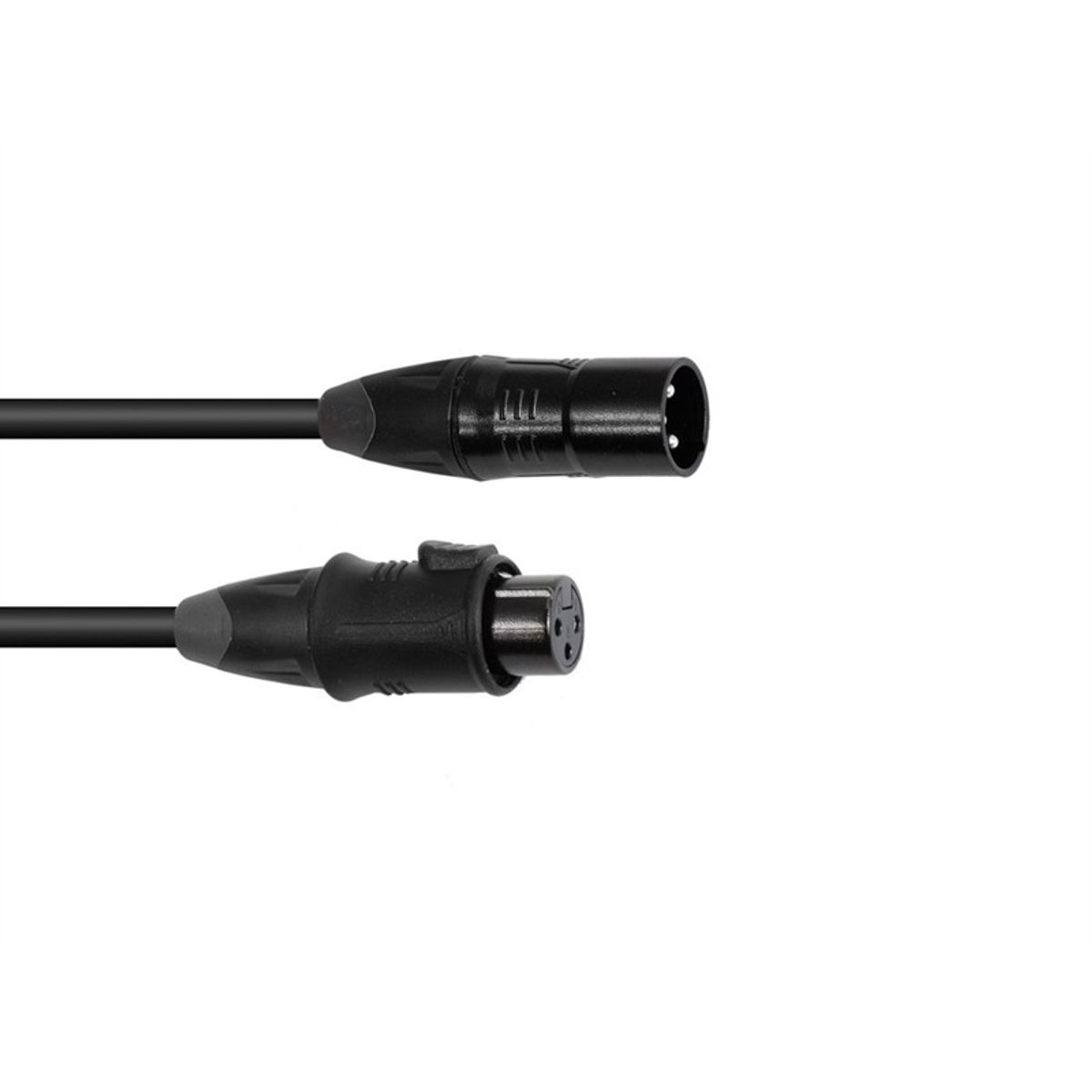 Udendørs DMX kabel. 3 pol XLR-XLR. 1 meter. IP65