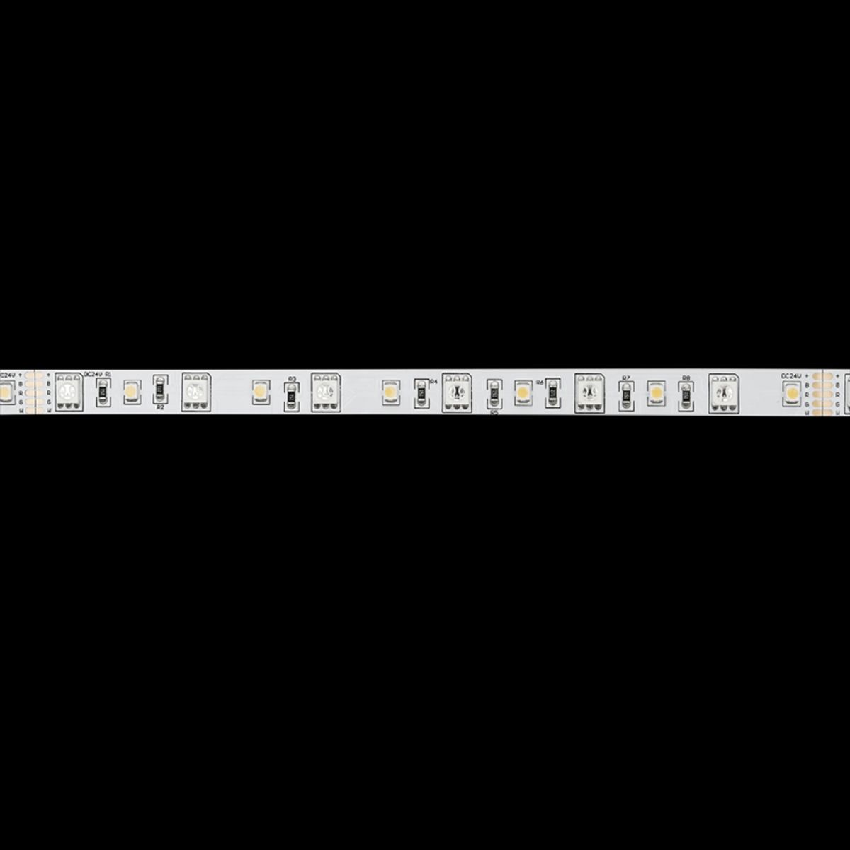 LED Strips RGB+WW 2700K - 24 volt - 5 meter - 72 LEDs pr meter - 5050+3528 LED - IP20