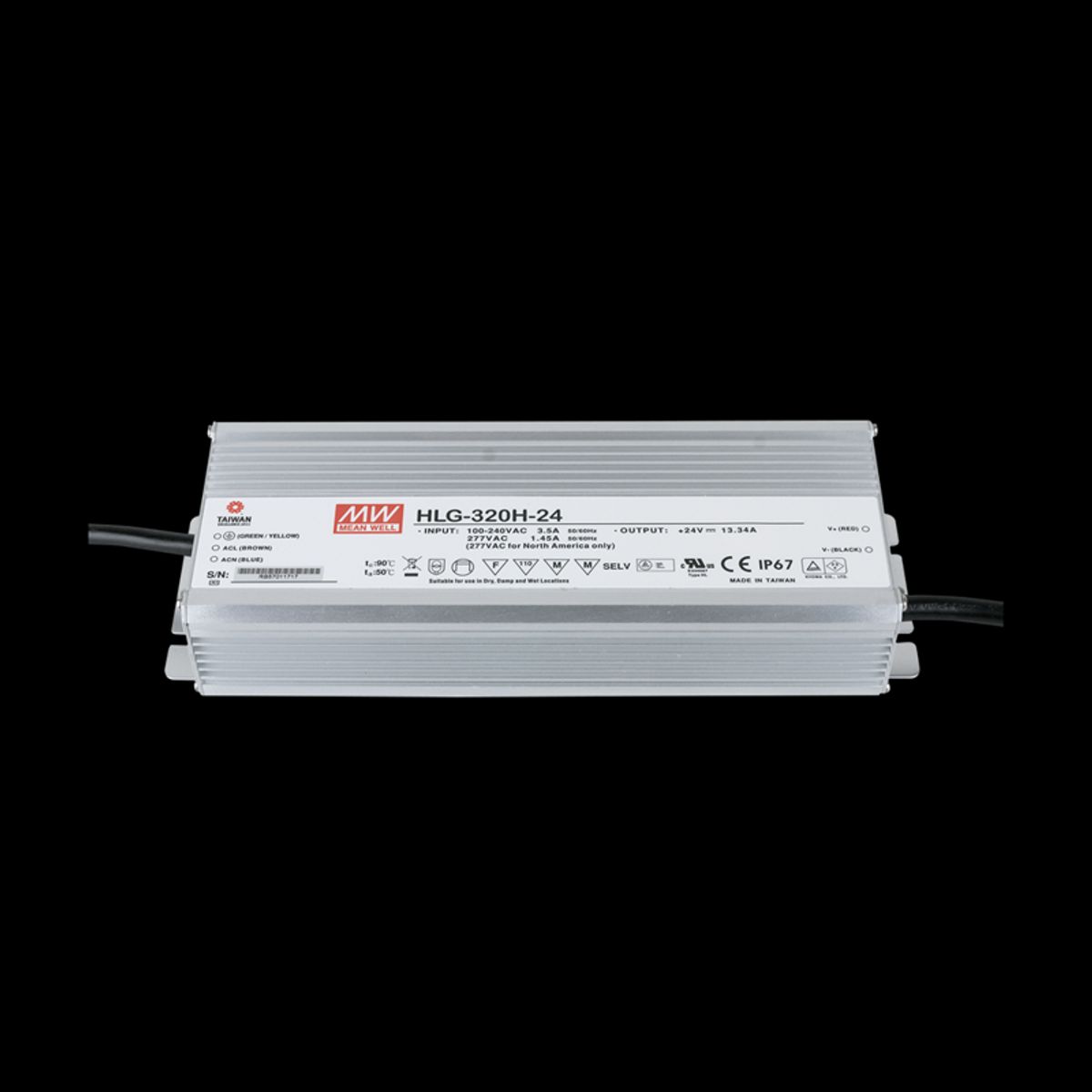 LED Strømforsyning 320 W/24 V DC IP67 - Meanwell HLG-320H-24