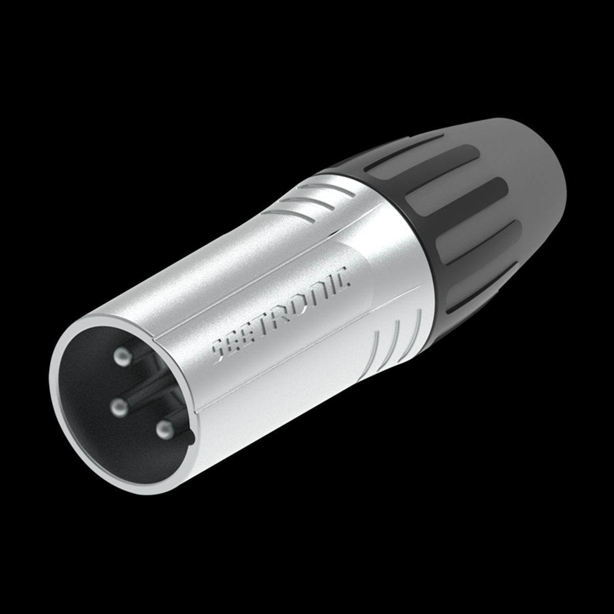 Seetronic XLR 3P Connector - male Silver contacts - nickel housing