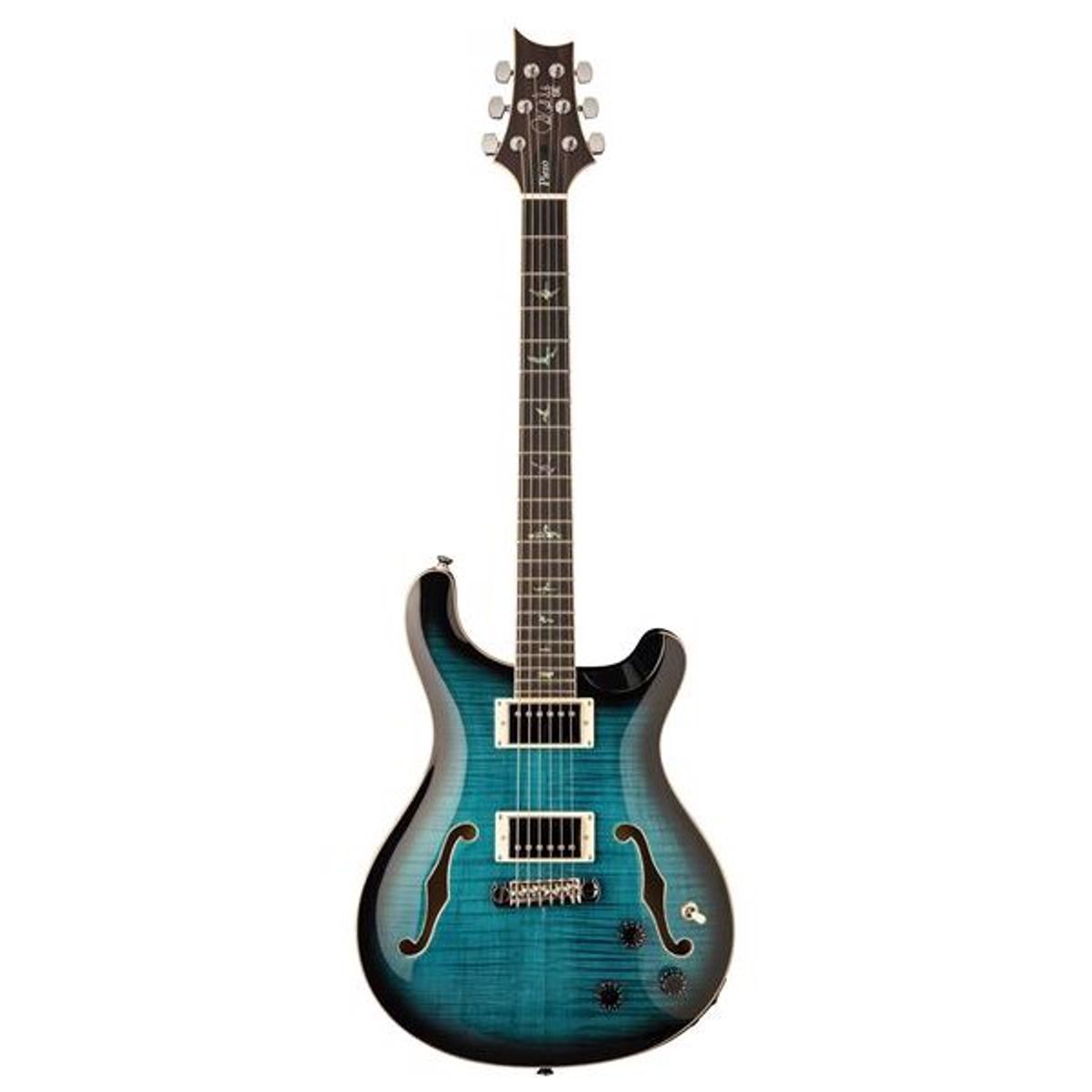 PRS SE Hollowbody-II Piezo, Peacock Blue Burst