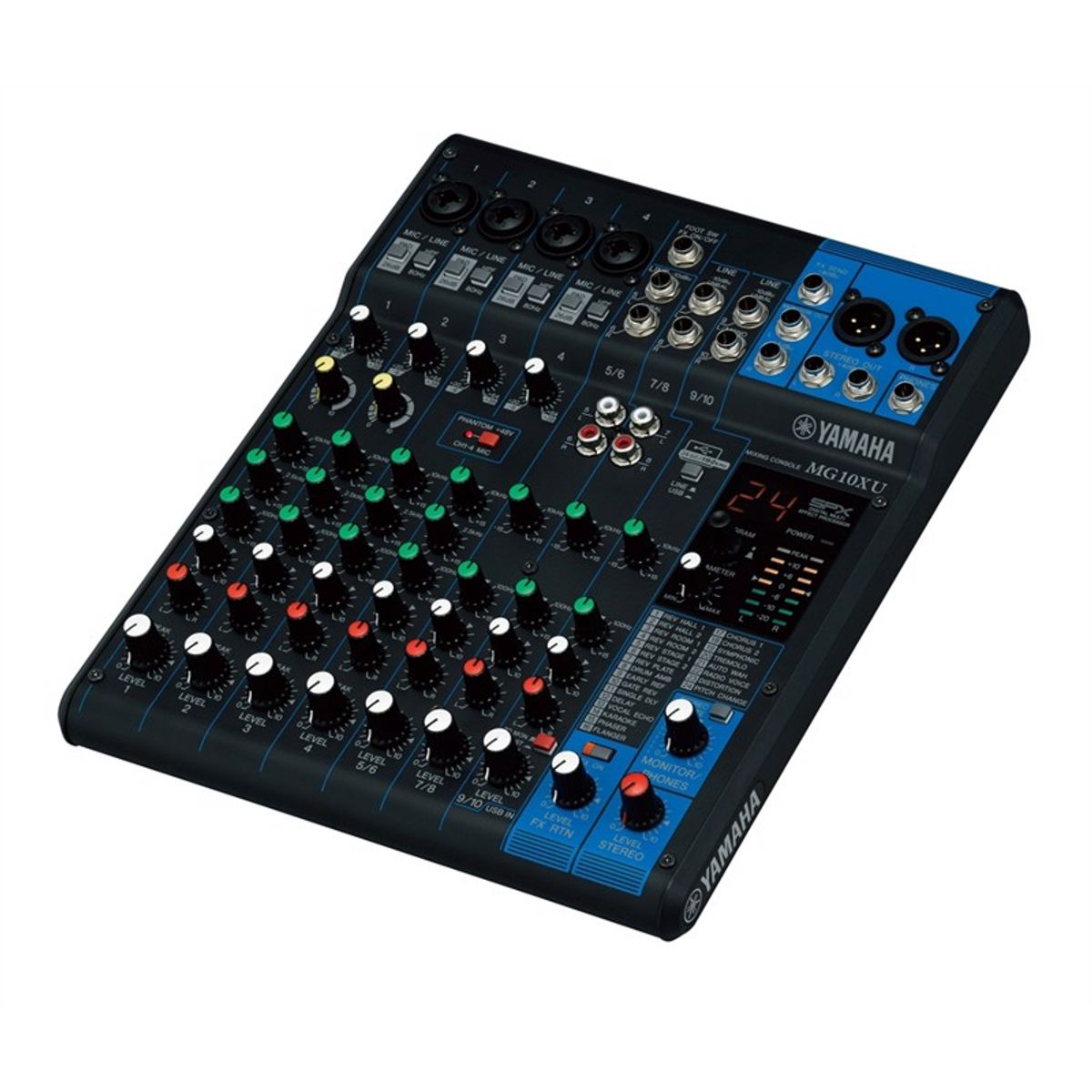 YAMAHA MG10XU - PA Mixer 4 Mic / 10 Line Inputs (4 mono + 3 stereo). Digital Effects. USB