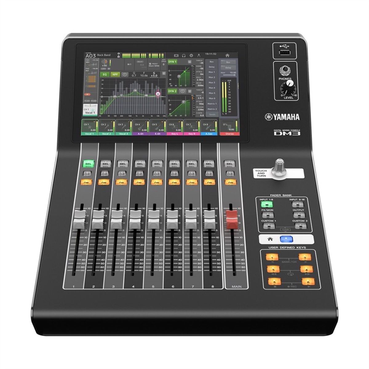 YAMAHA DM3 Standard - Digital mixer, 16 + 1 ST, 2 FX Return. 6 AUX, 2 MTRX, 2 FX. (no Dante)