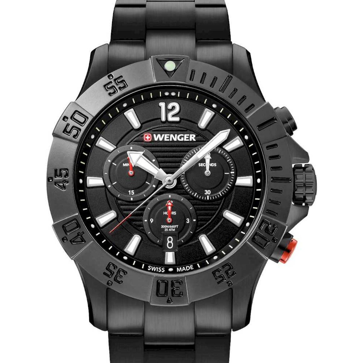 Wenger 01.0643.121 Herreur Seaforce Sort Ur