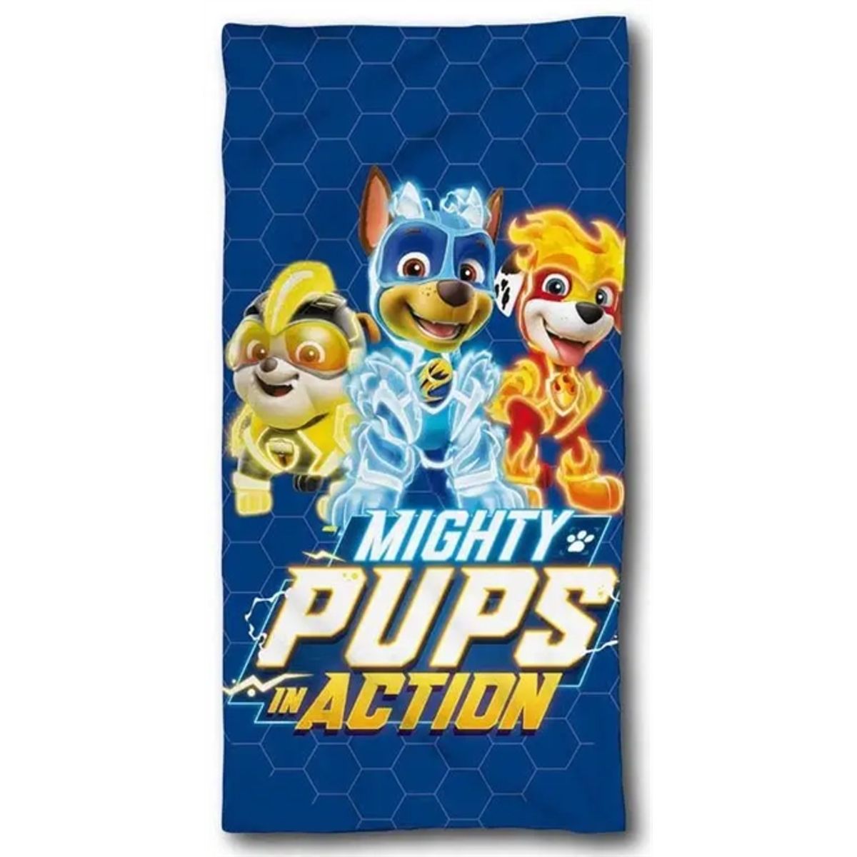 Paw Patrol håndklæde - Mighty Pups Action - 70x140 cm - 100% Bomuld - Badehåndklæde