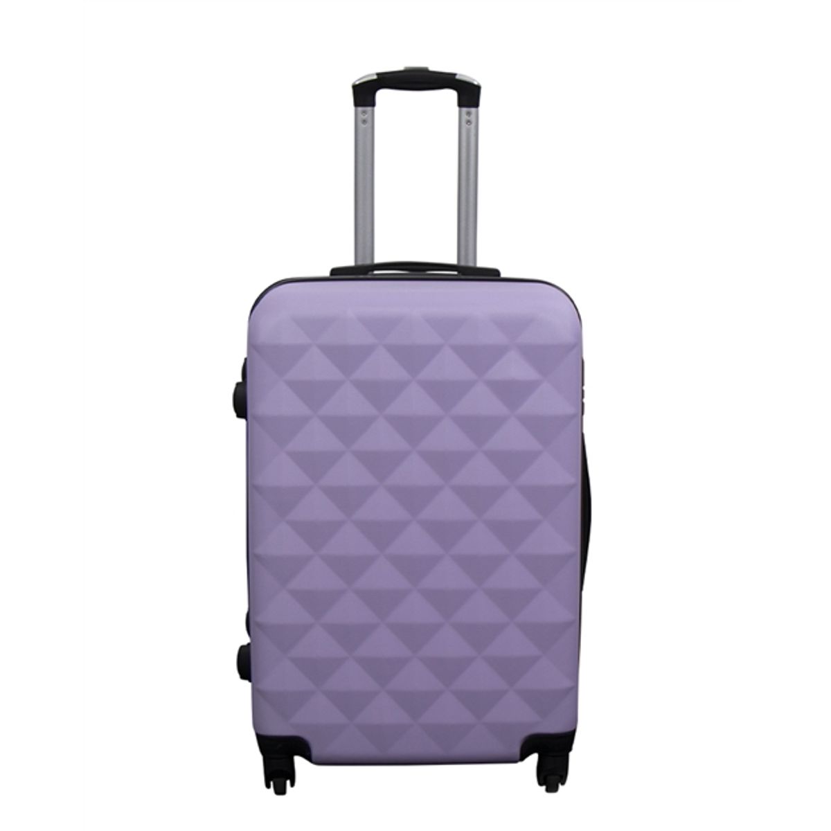 Kuffert - Hardcase - Str. Medium - Diamant lilla - Smart billig rejsekuffert