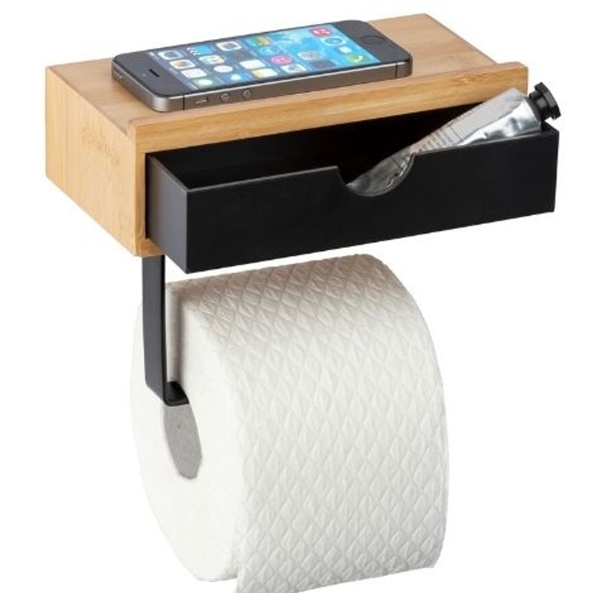 Toiletrulleholder med hylde