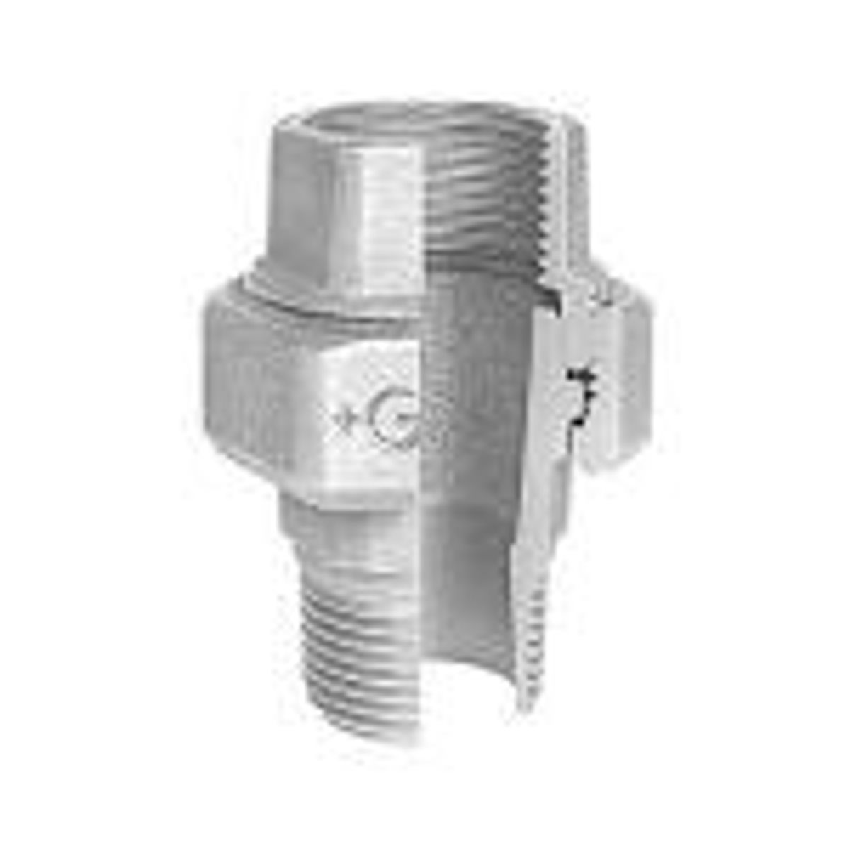 Georg Fischer union galvaniseret 1'' muffe-nippel