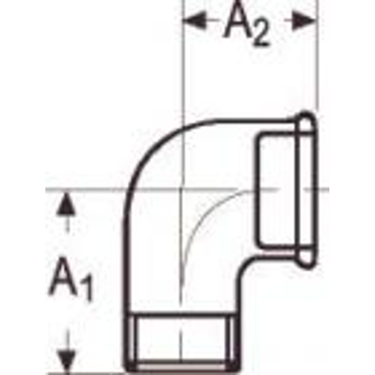 3/4 G. Vinkel 90gr M/n